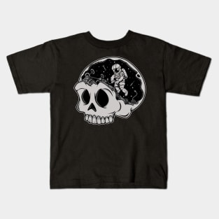 Astronaut Skull Brain Kids T-Shirt